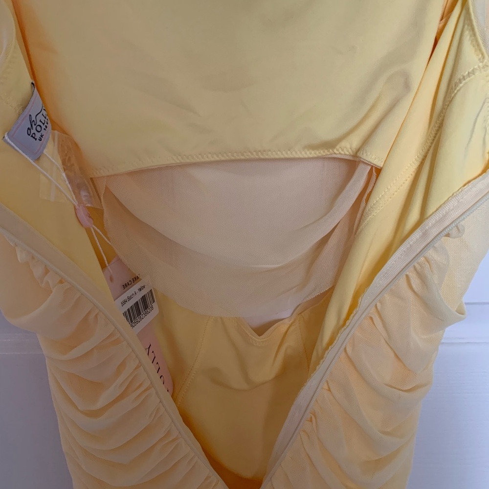 Oh Polly Corsica Embellished Bodycon Cut Out Summer Yellow 💛 - Picture 12 of 15